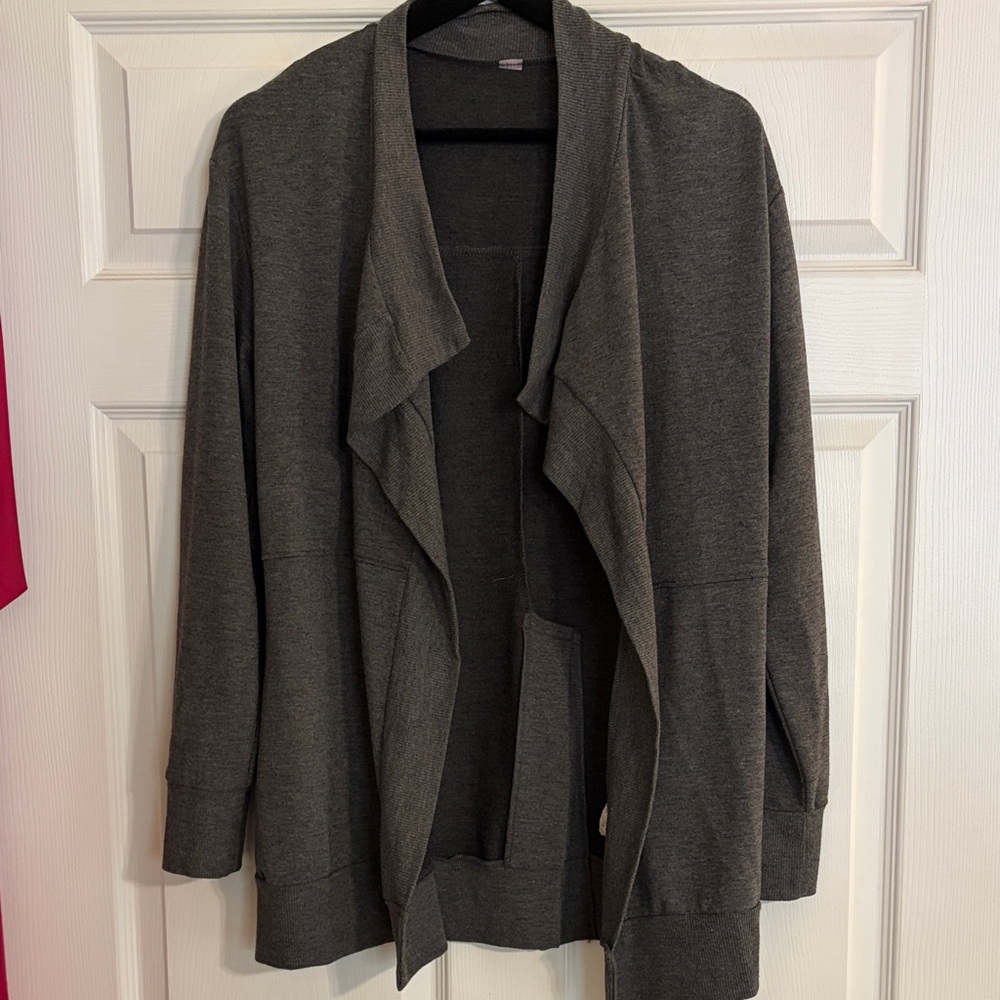 Marika Women's Charcoal Open Front Cardigan
